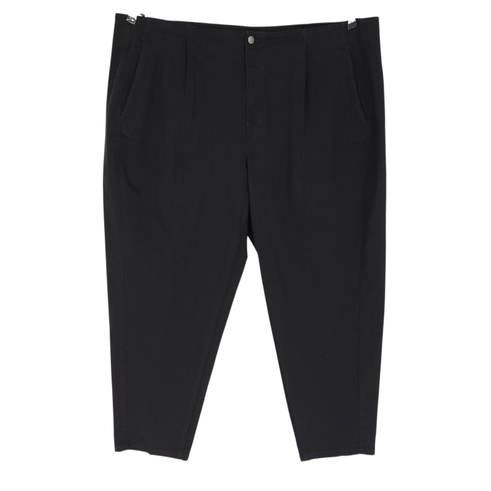 Eileen Fisher Slim Tapered Jeans Black Pleated High Rise Dark Wash Denim 28
